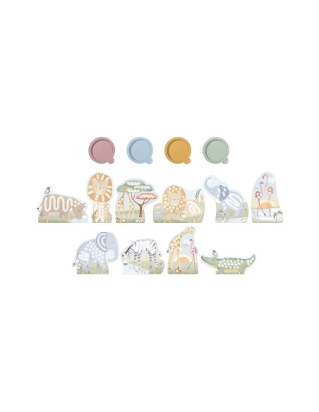 Set Pintura de Dedos Safari Friends Little Dutch