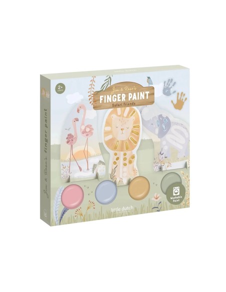 Set Pintura de Dedos Safari Friends Little Dutch