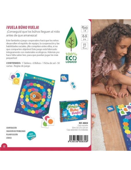 Vuela Búho Vuela - Juego cooperativo infantil - Lúdilo