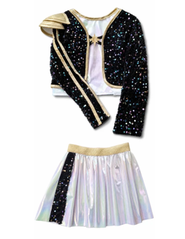 Conjunto de guerrera estrella de rock.