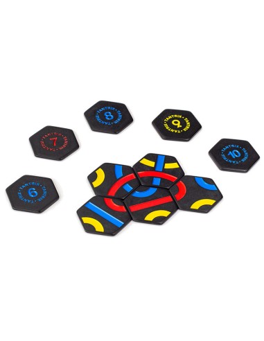 Tantrix Discovery con fichas negras en bolsa - puzzle juego